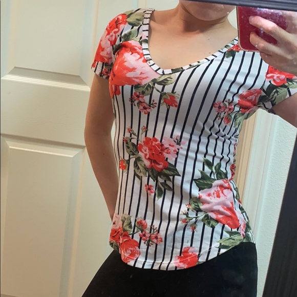 Floral striped shirt - Picture 2 of 2
